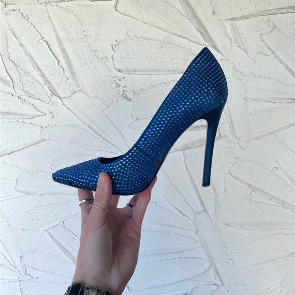 Nine West Blue rhinestone Pumps💎 - Picture 2 of 7
